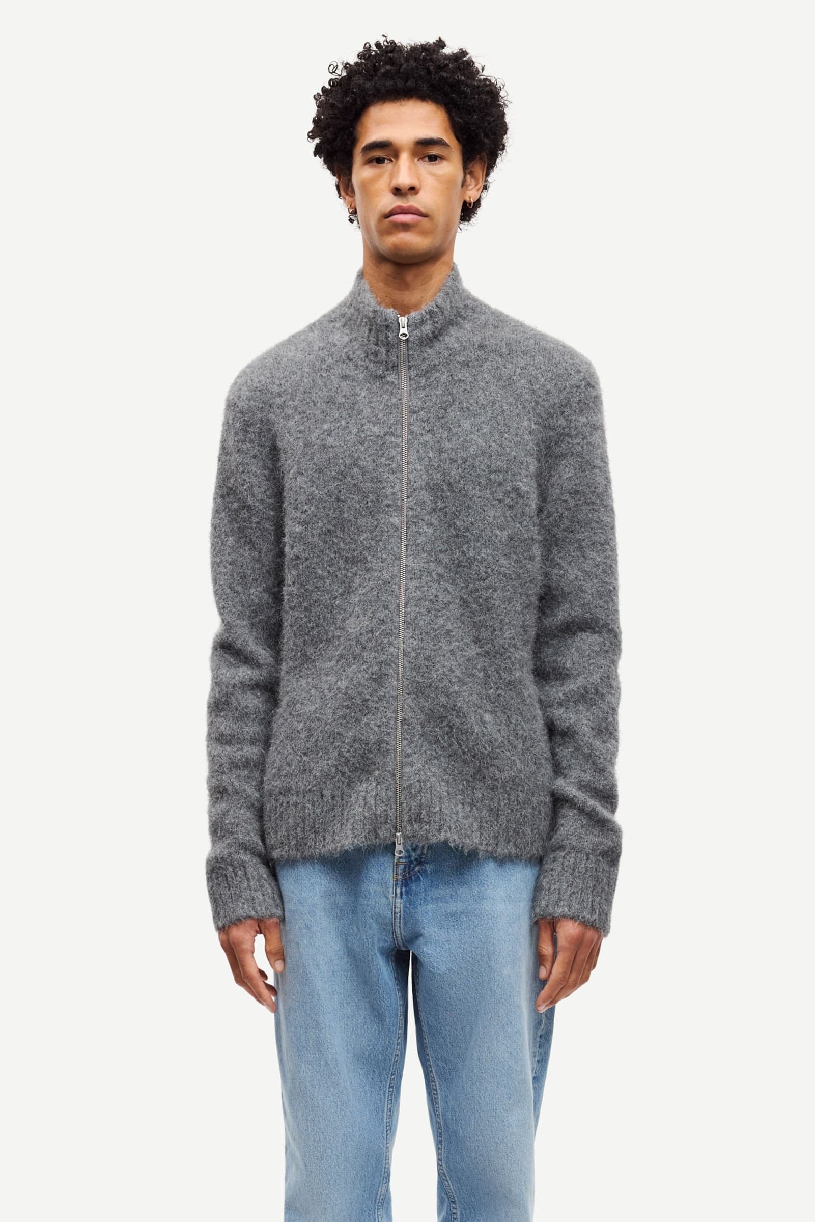 Sajean zip cardigan 15425 Iron Gate