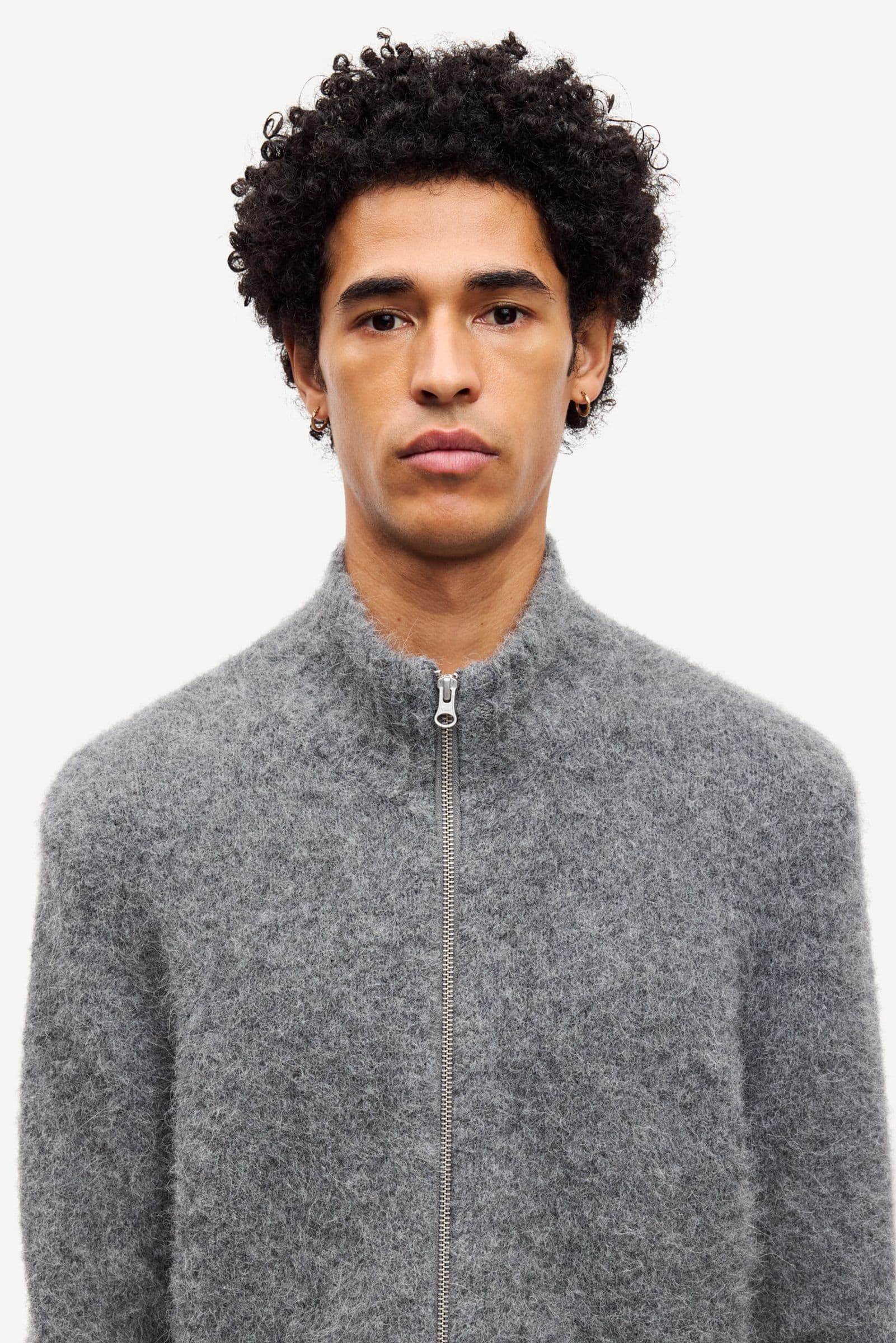 Sajean zip cardigan 15425 Iron Gate