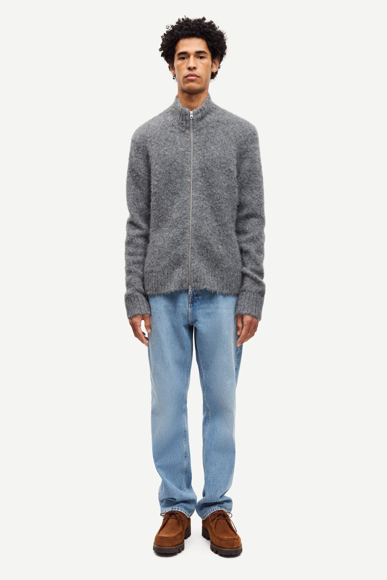 Sajean zip cardigan 15425 Iron Gate