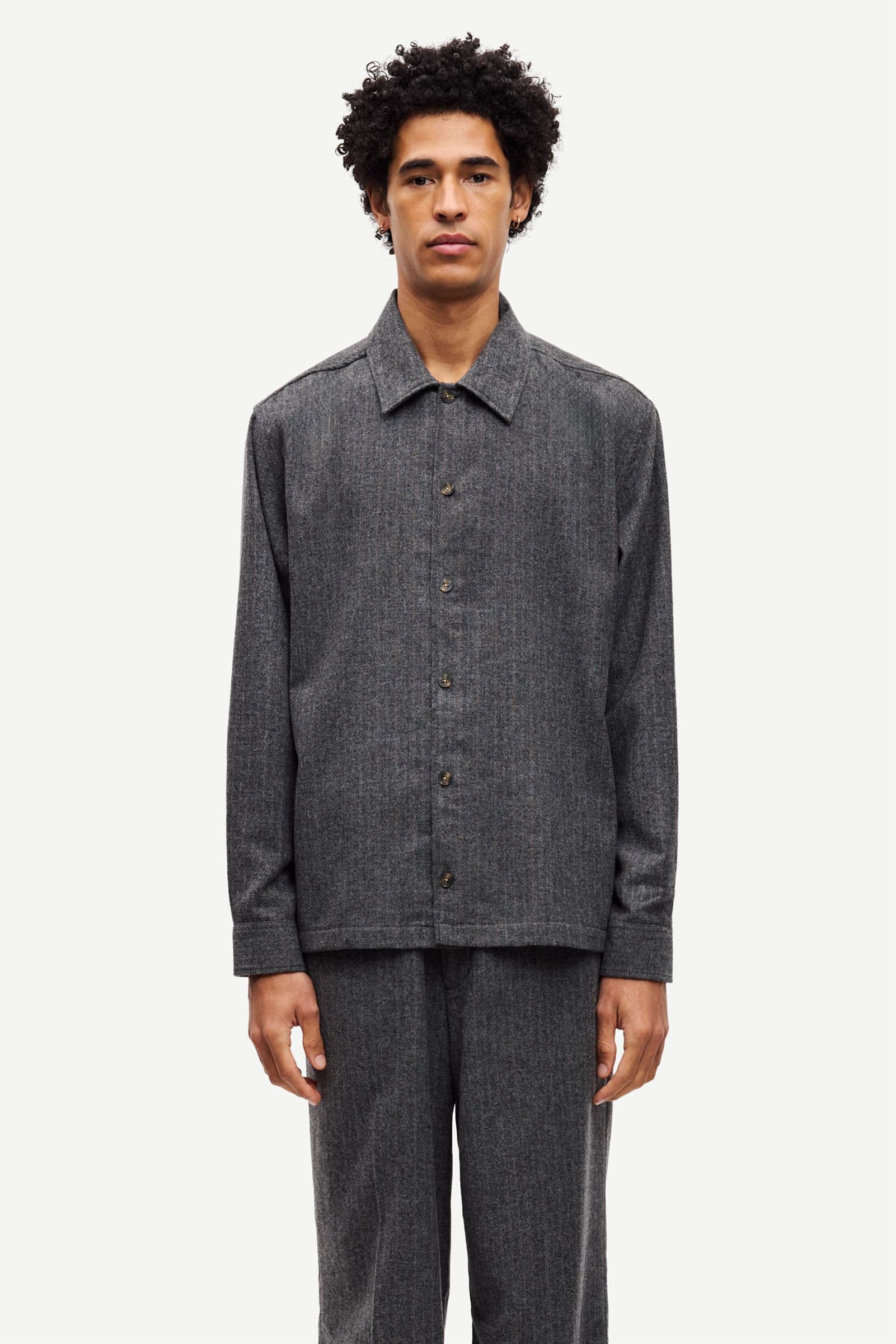 Sacastor X overshirt 15719 Grey herringbone