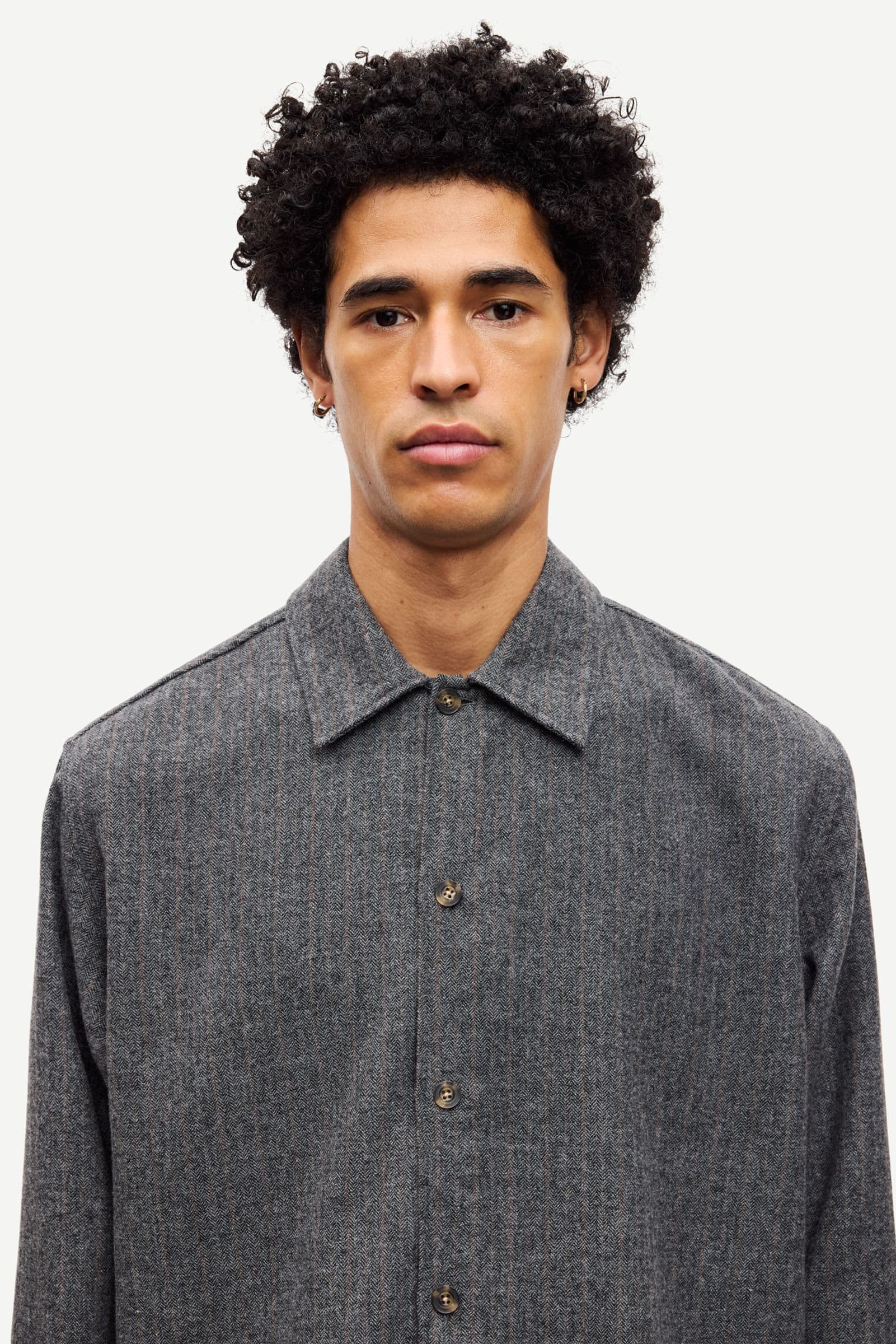 Sacastor X overshirt 15719 Grey herringbone