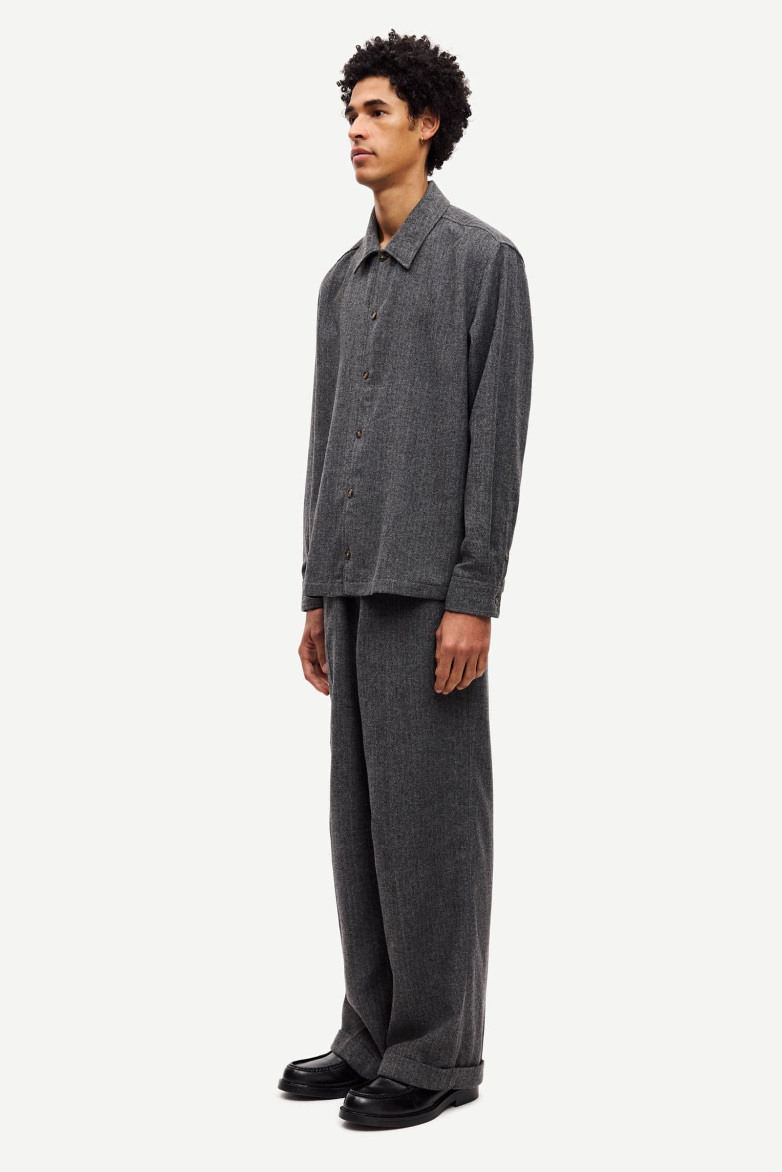 Sacastor X overshirt 15719 Grey herringbone