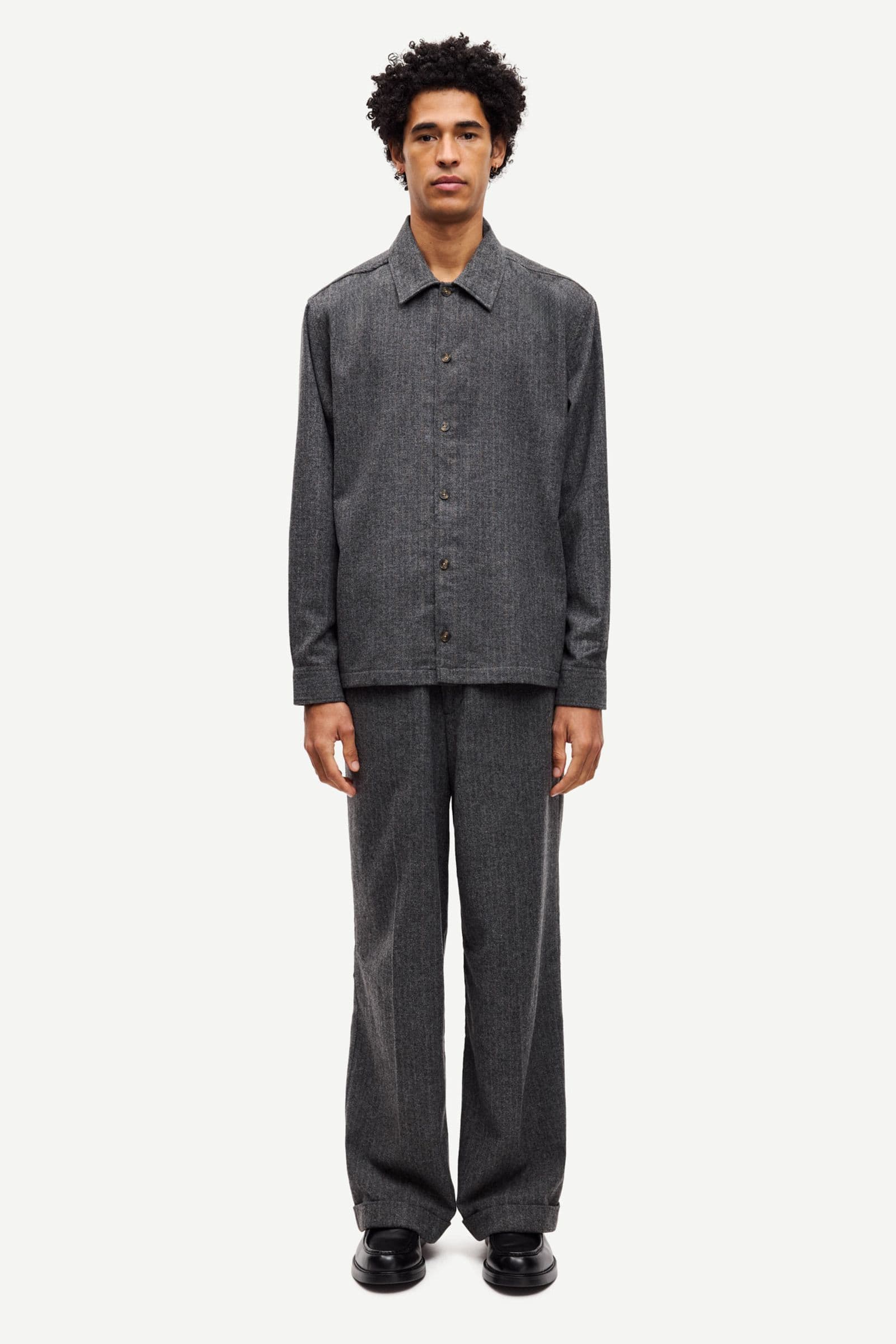 Sacastor X overshirt 15719 Grey herringbone