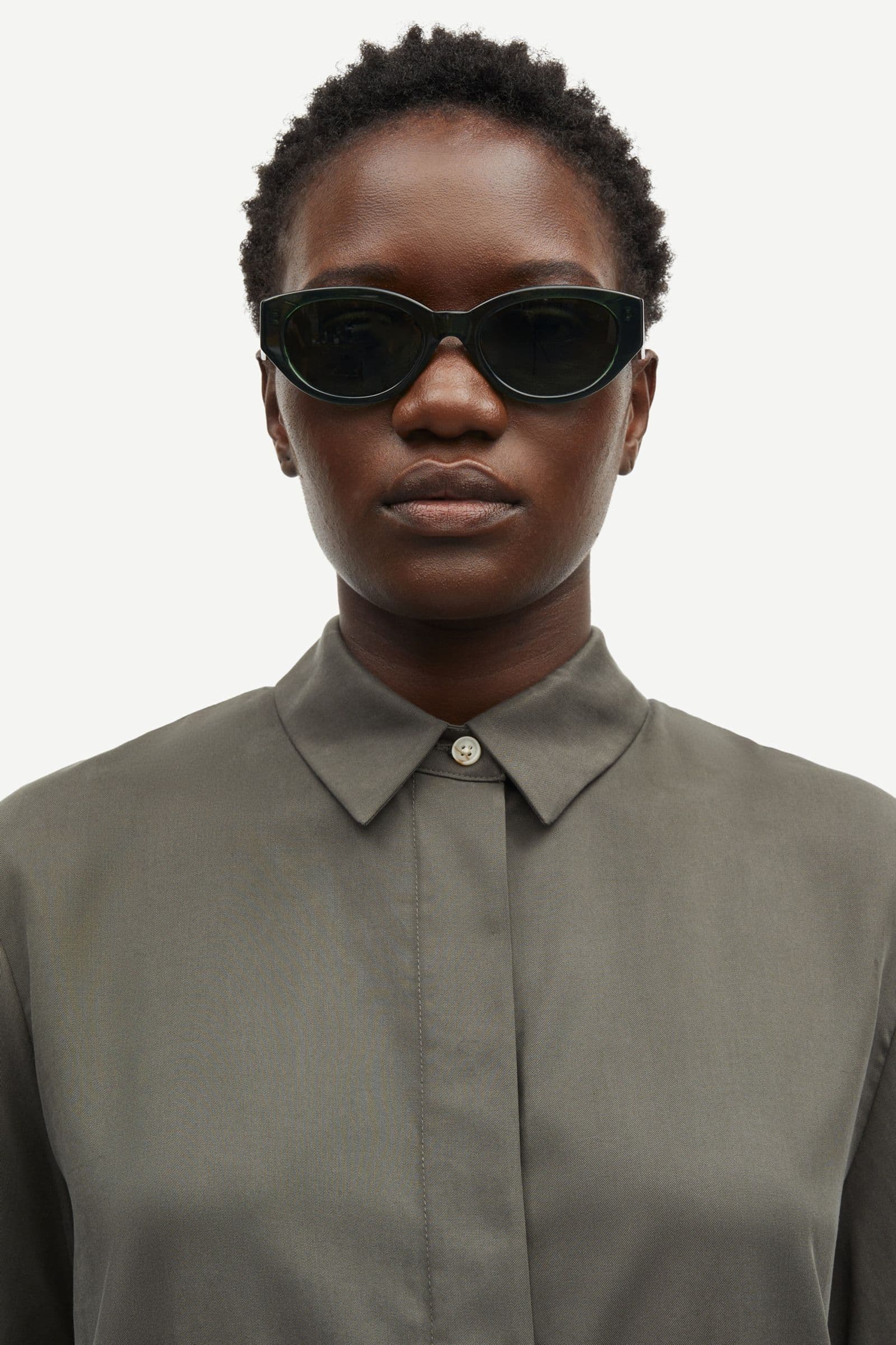 Sajude sunglasses 15594 Transparent Green