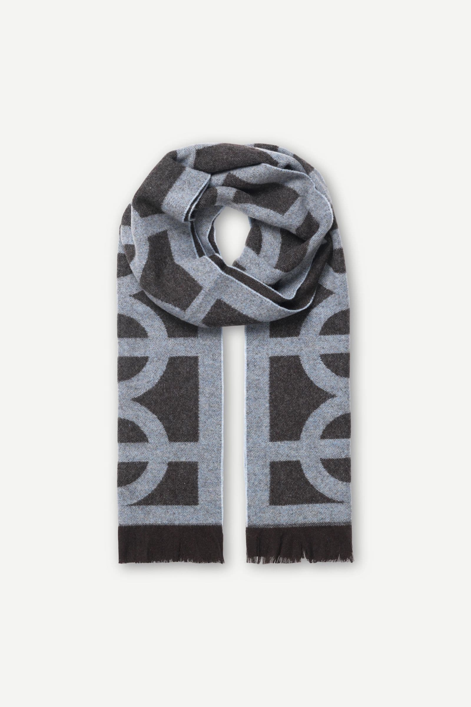 Sakatie scarf 15782 Coffee Blue