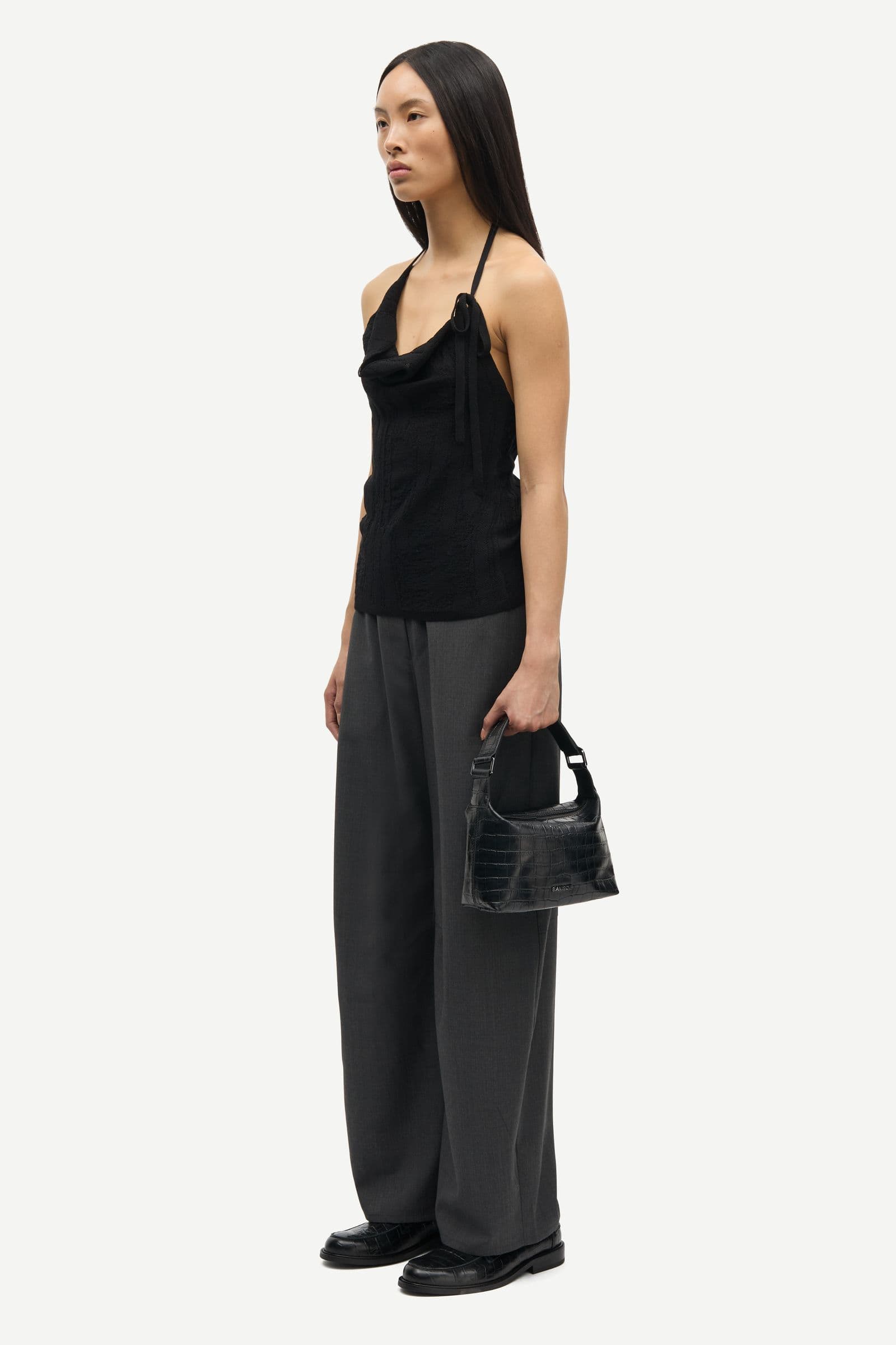 Saroko trousers 15449 Dark grey mel.