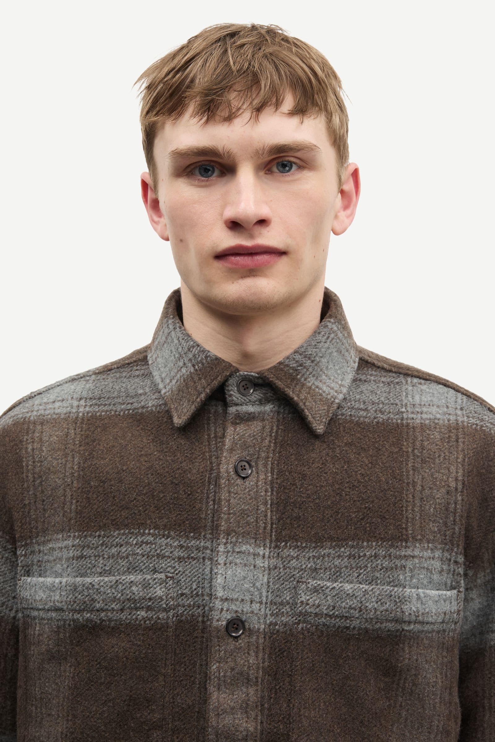 Sacastor X B overshirt 15848 Brown Melange Ch.