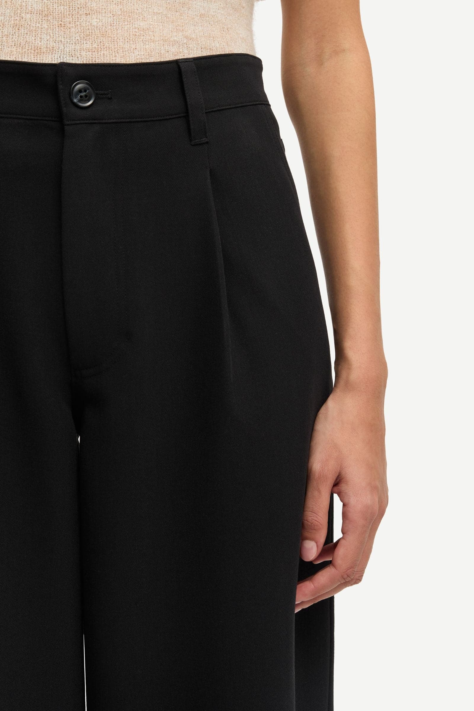 Saharper pleat trousers 15790 Black