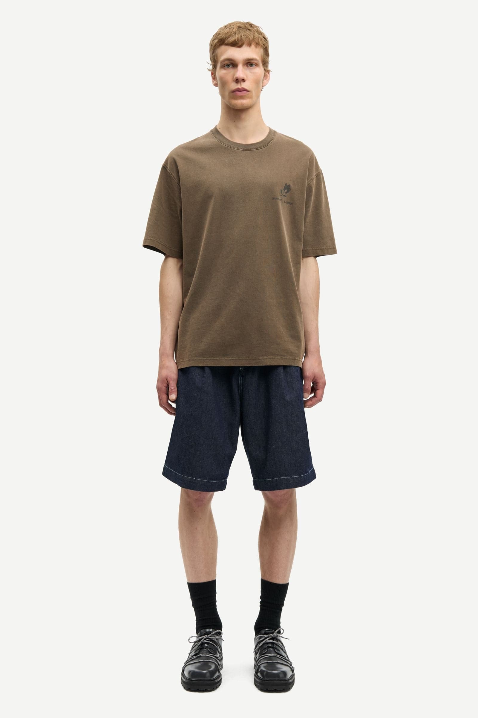 Sacohen t-shirt 15489 Brown Stamp