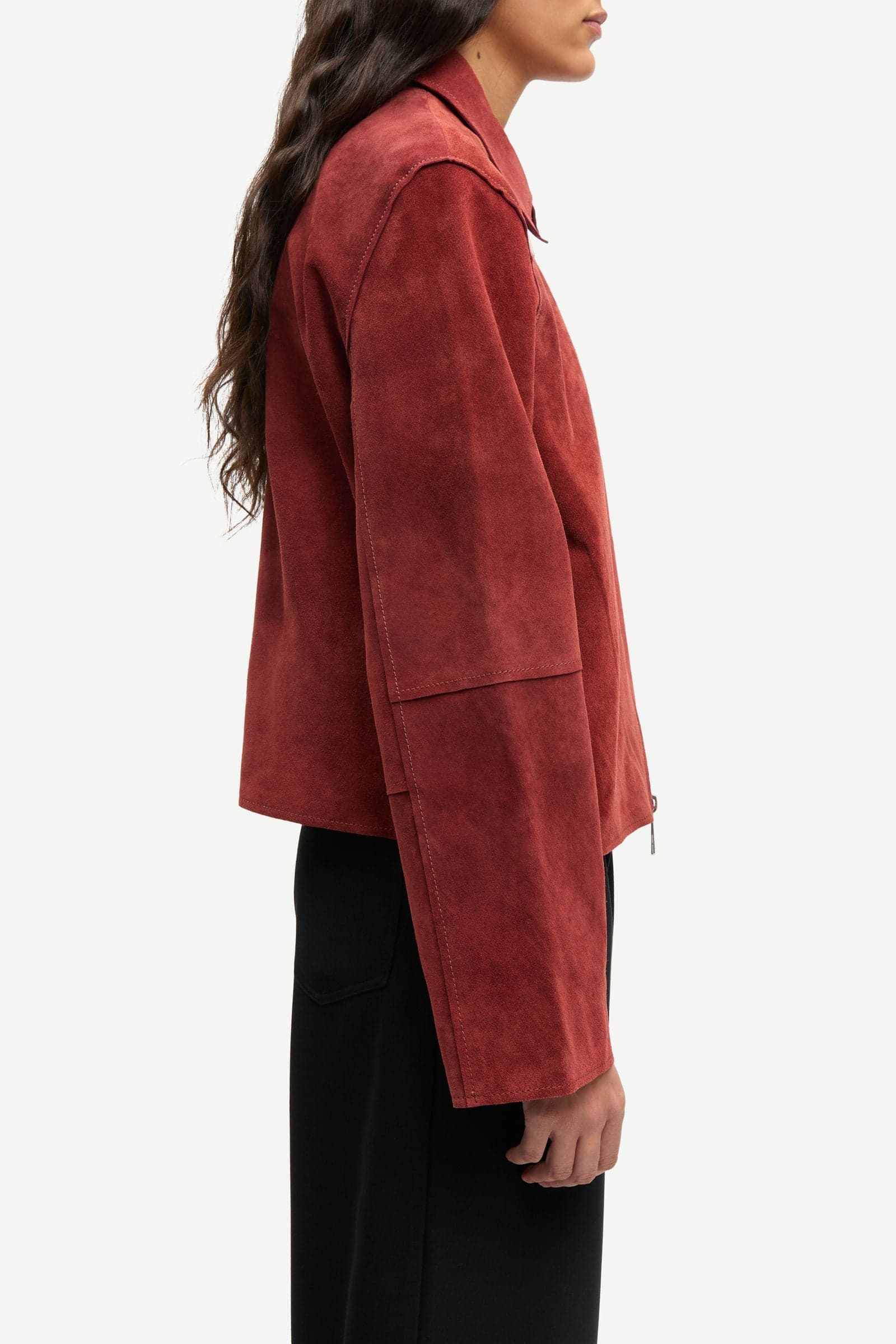 Salylo suede jacket 15927 FIRED BRICK