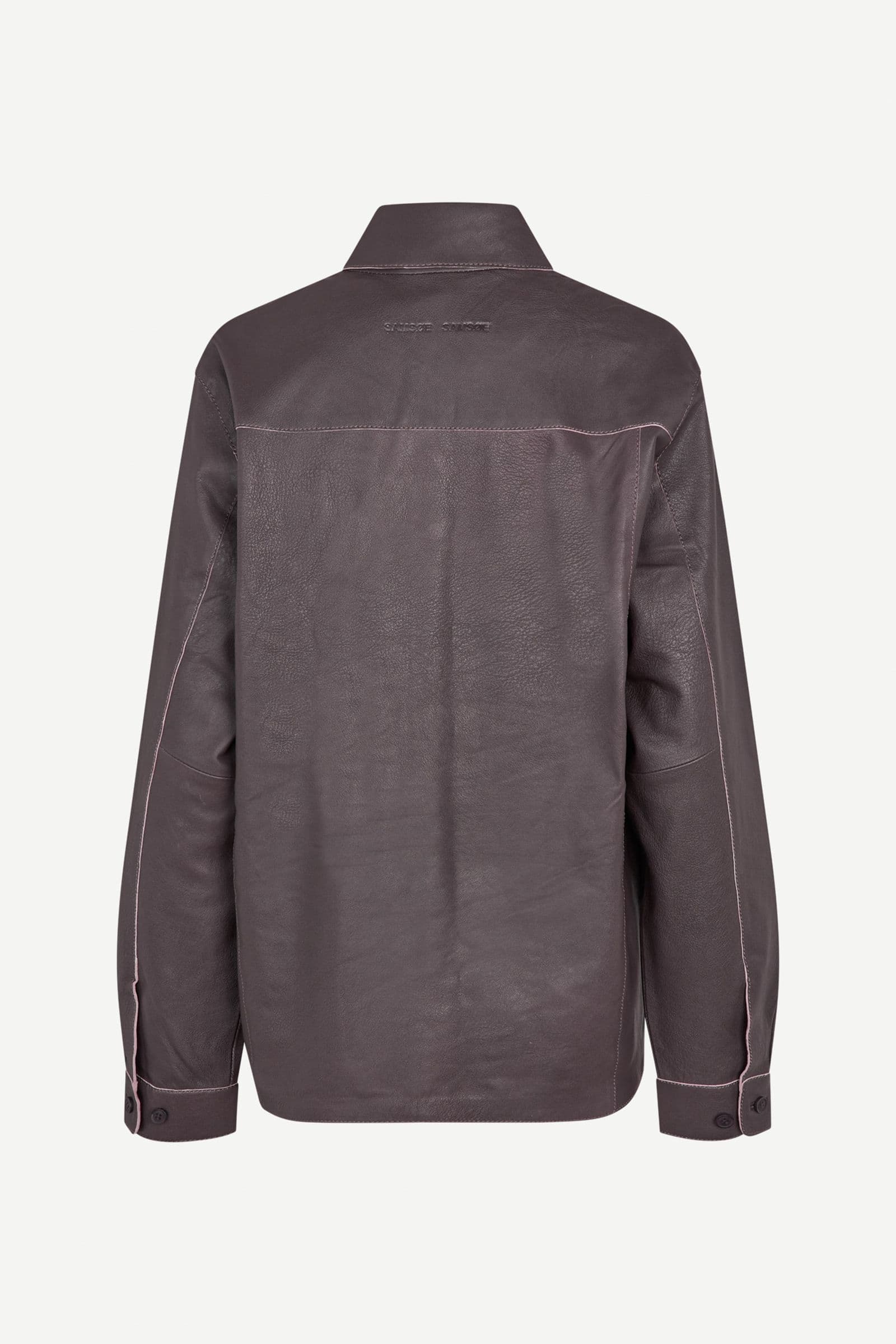 Sadamon leather overshirt 16022 Black Olive