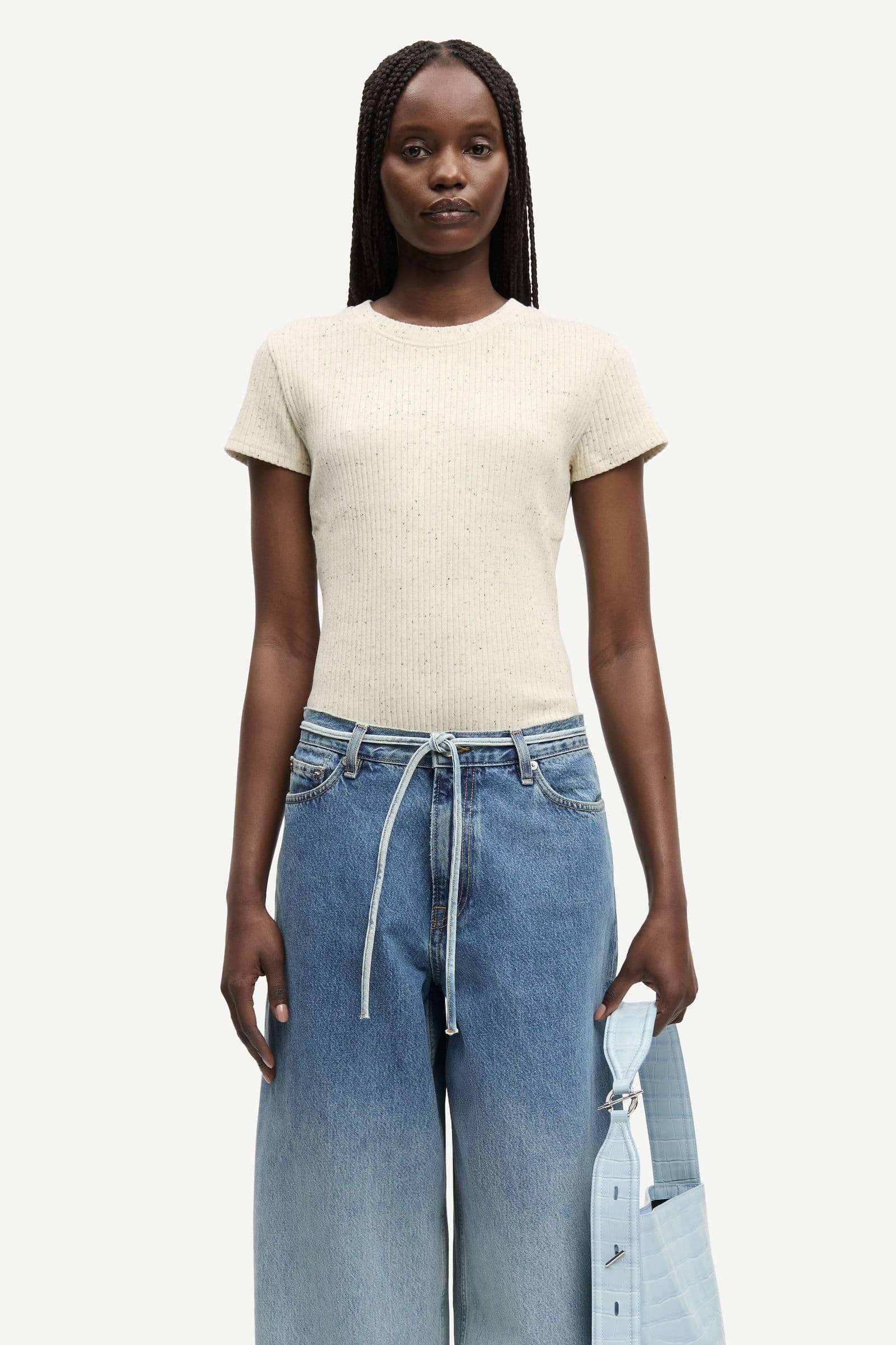 Sanell t-shirt 15903 Egret mel.