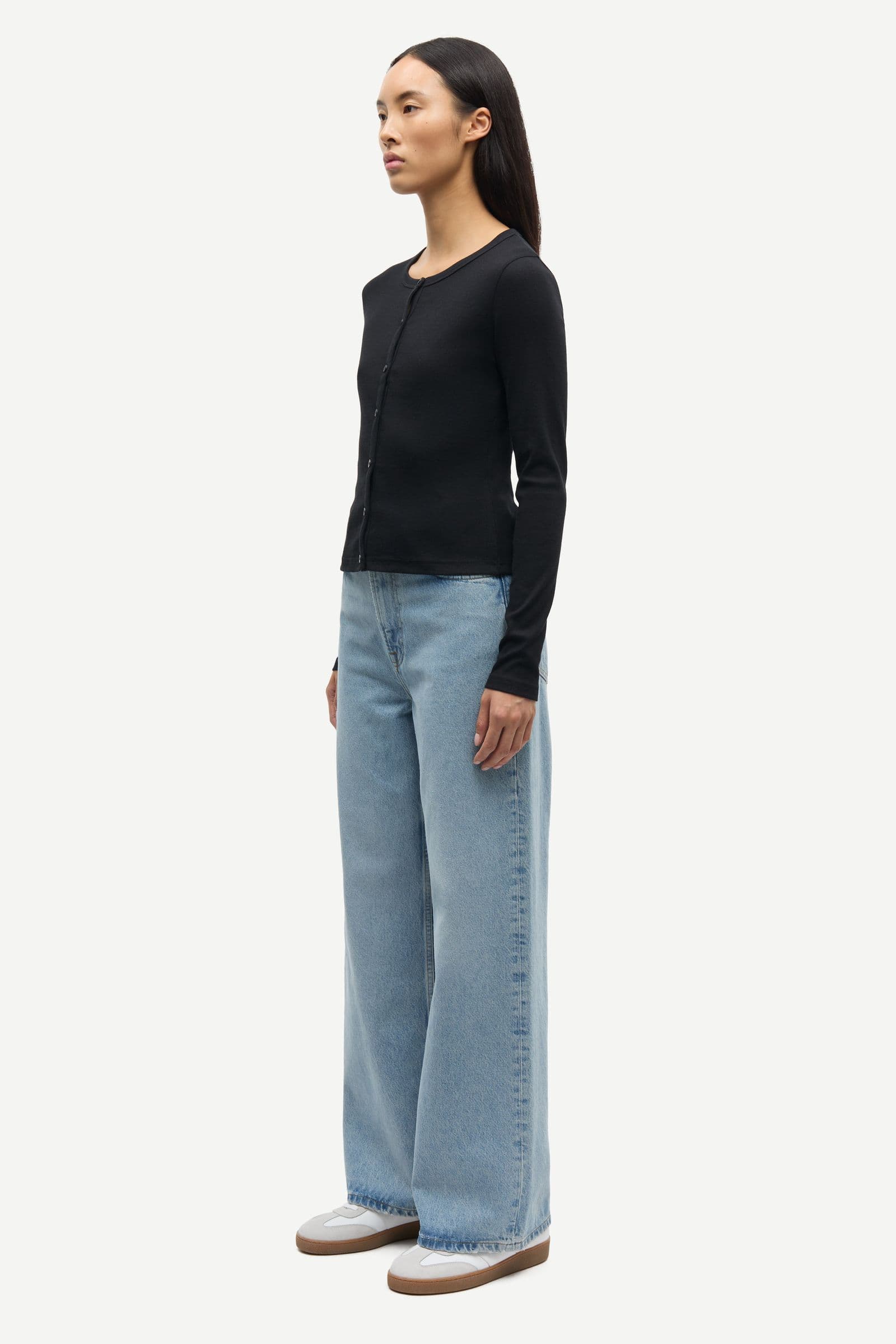 Saalexo LS cardigan 7542 Black