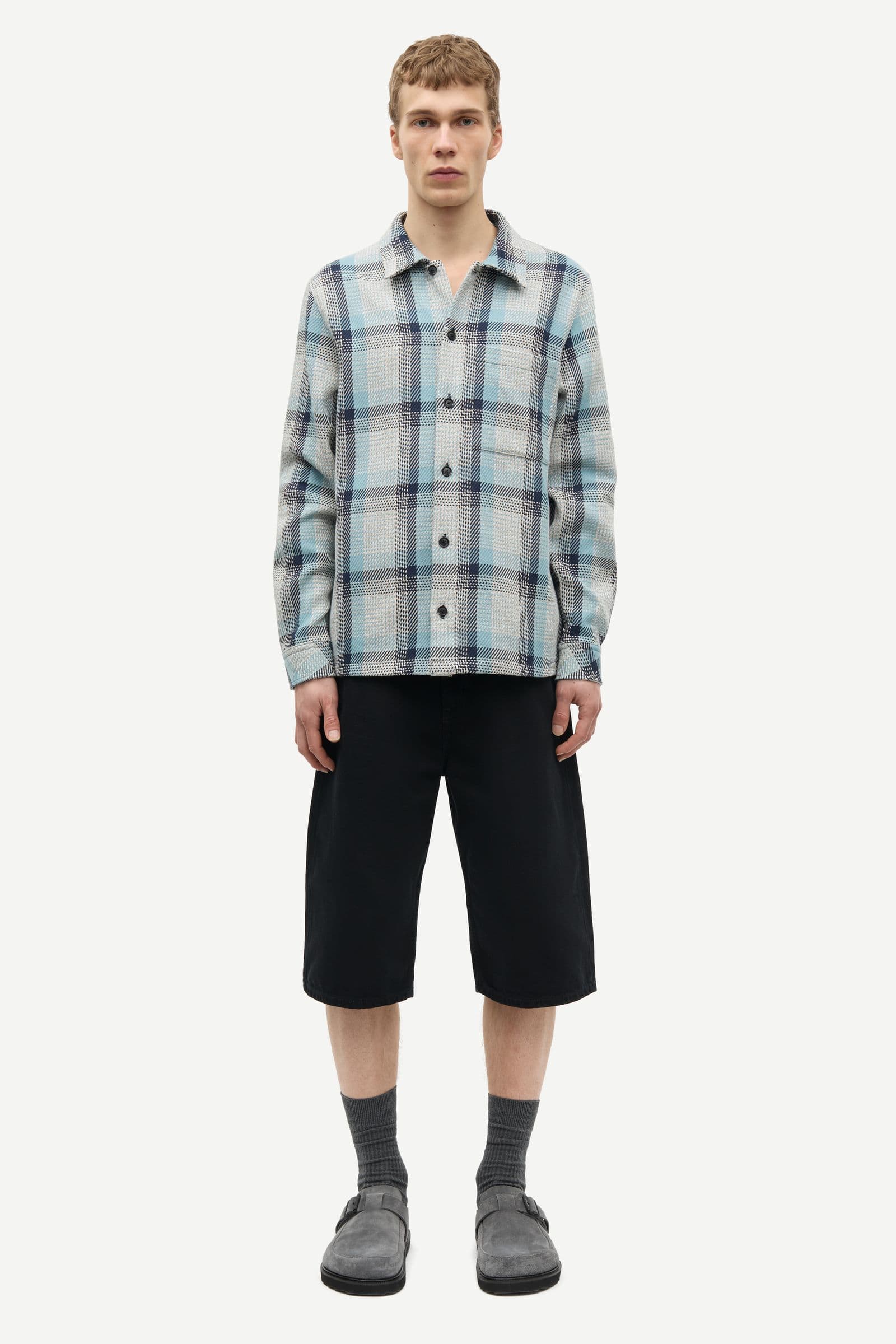 Sataka JB overshirt 16080 Tourmaline Ch.