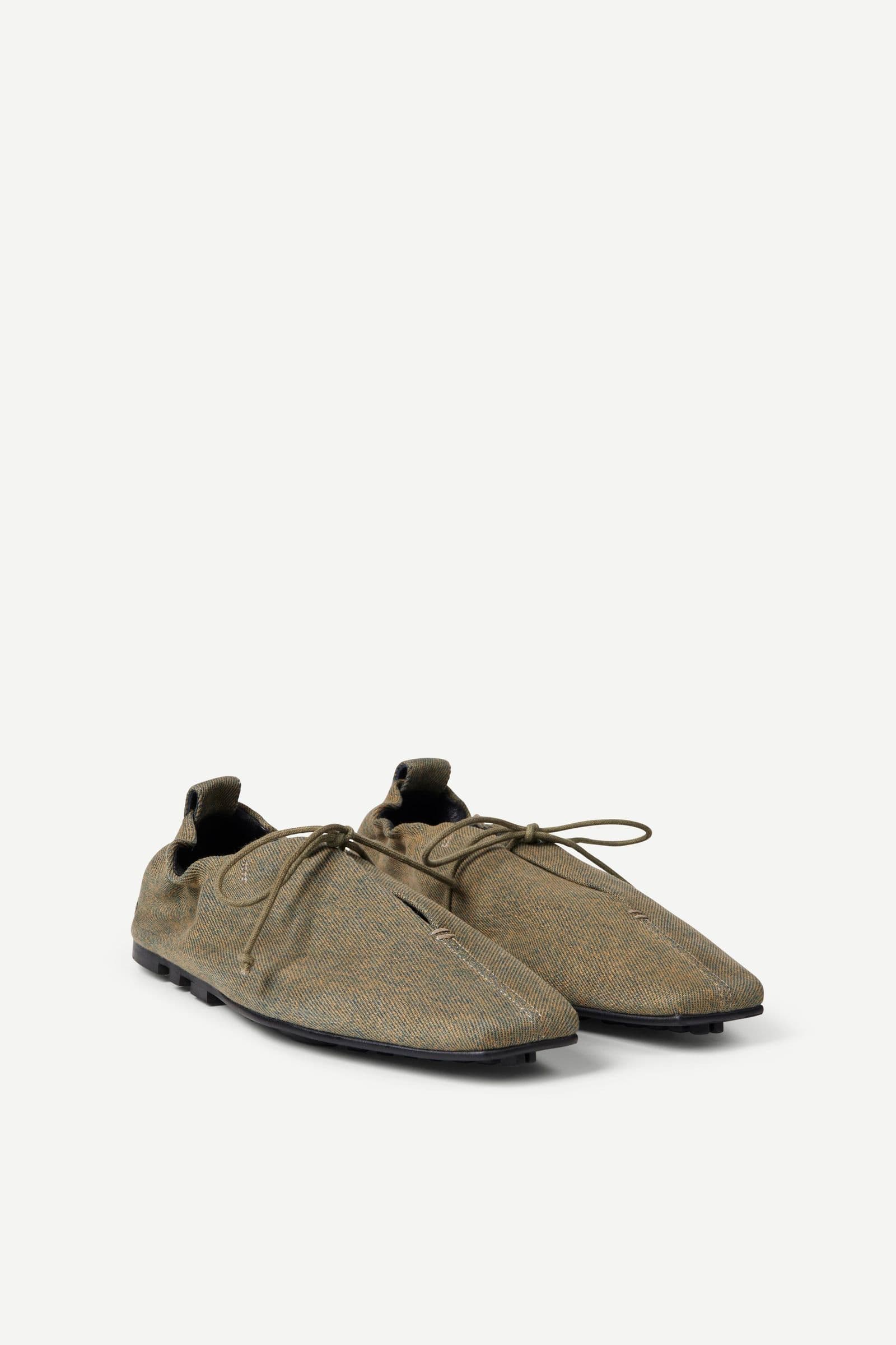 Salilli laced ballerina 16147 Washed Brown Denim