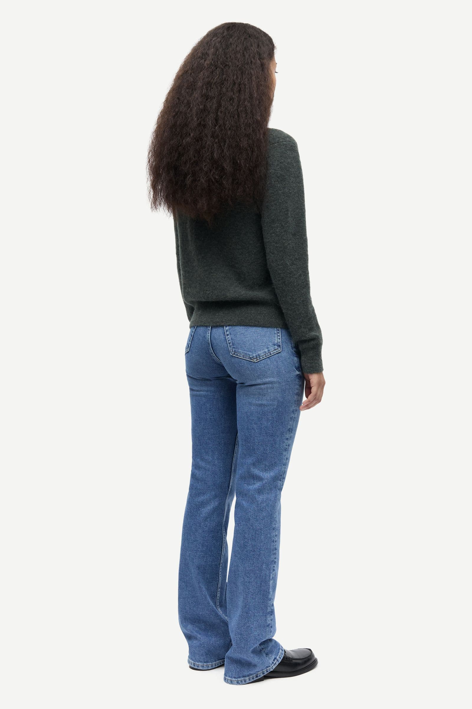 Nor short cardigan 7355 Dark Evergreen Mel.