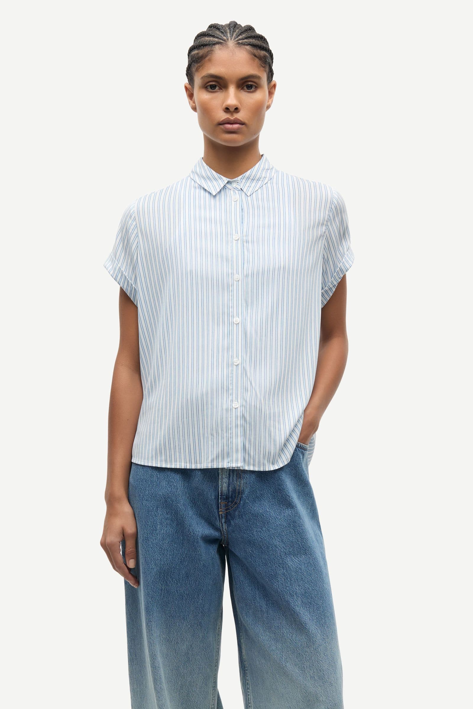 Majan ss shirt 9942 Gray Dawn Small St.