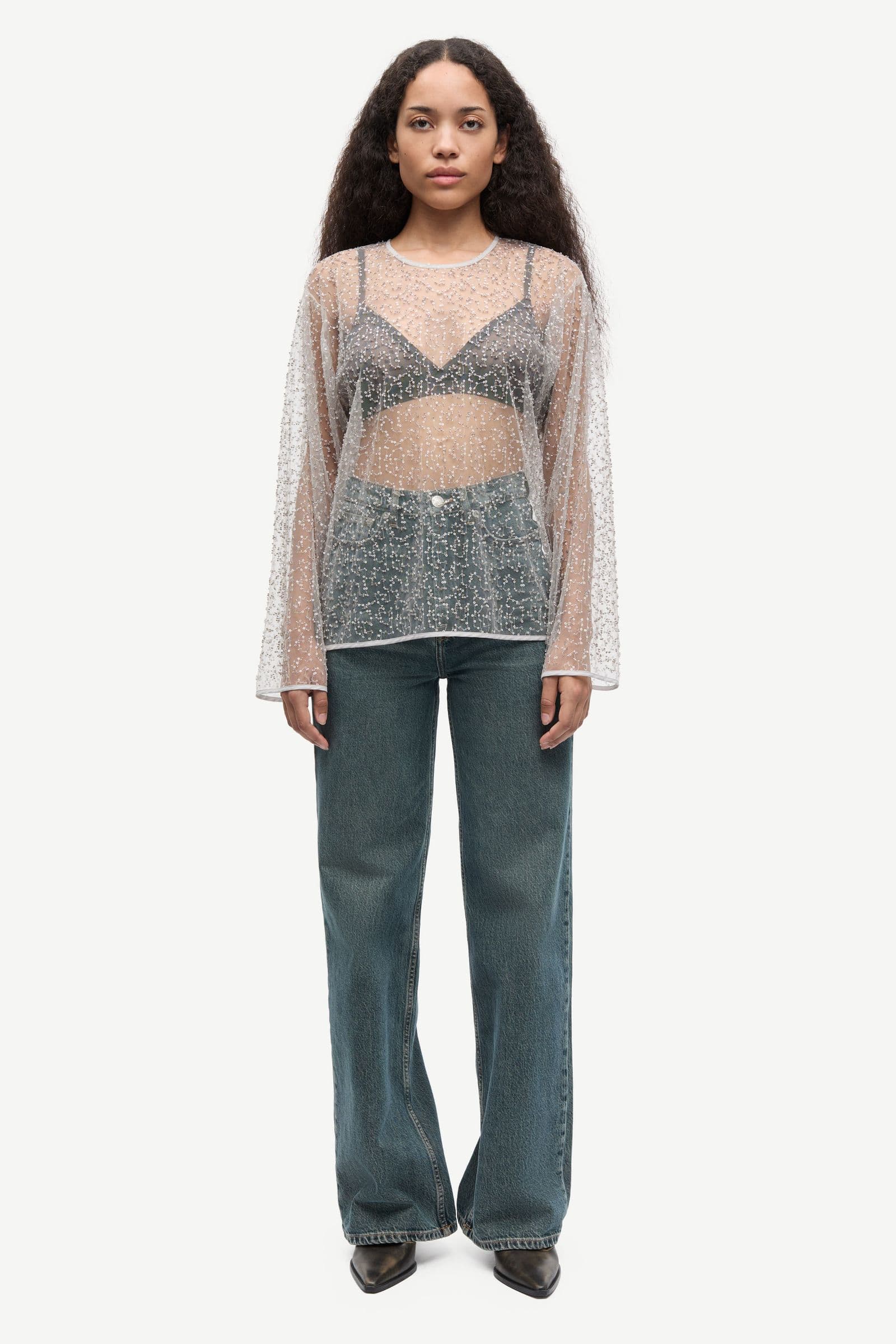 Samally blouse 15264 Pumice Stone