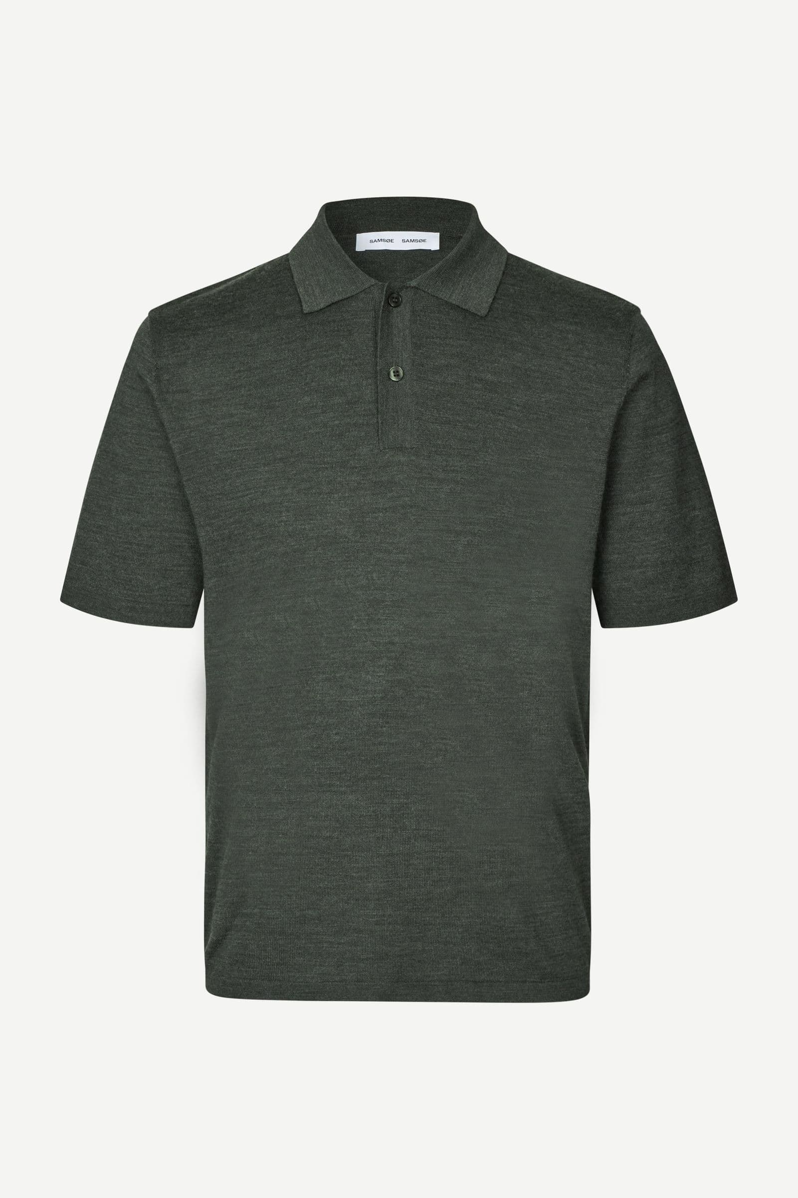 Sarowan knit polo 15477 Dark Evergreen Mel.