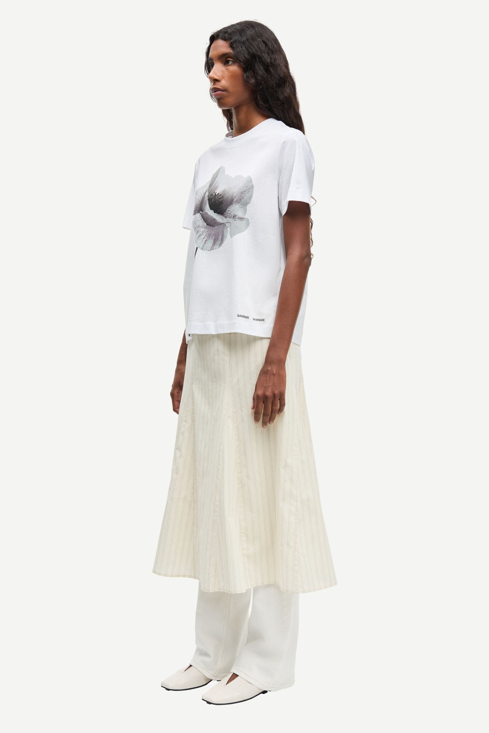 Sacamino ss t-shirt 15276 White Poppy