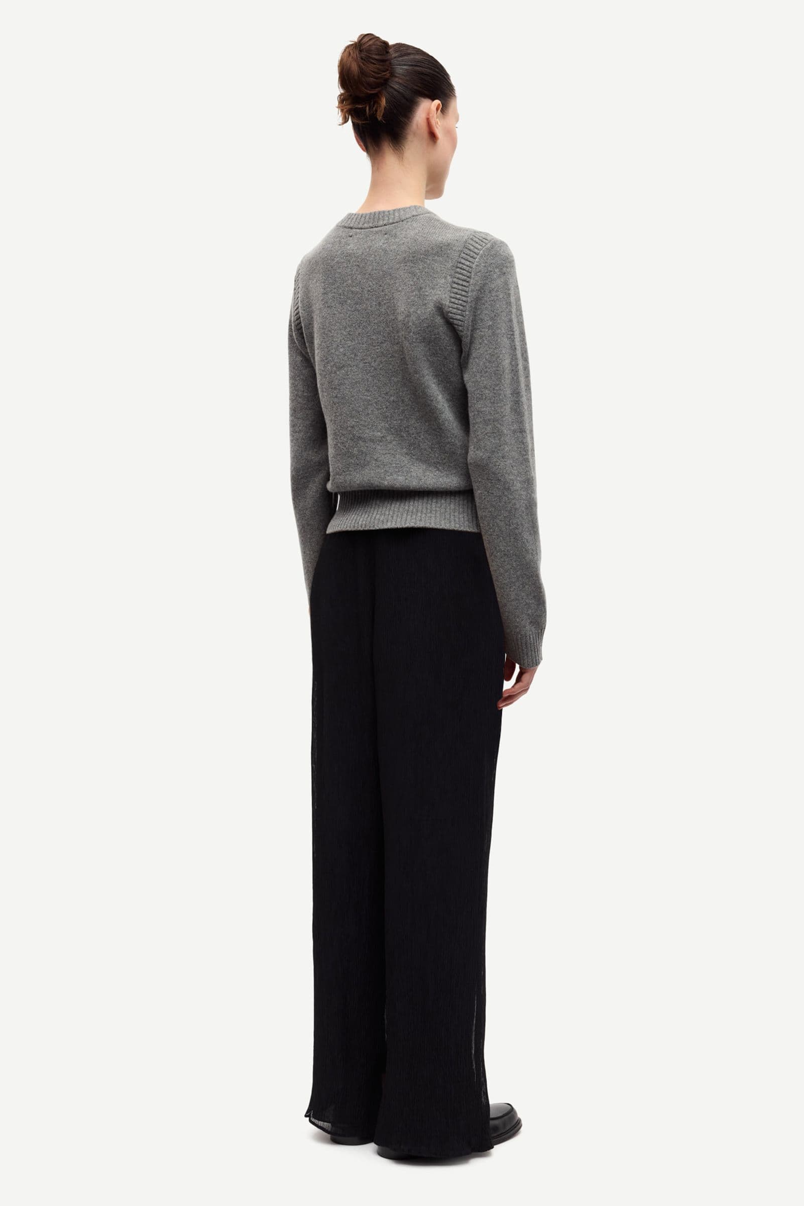 Saelif short cardigan 15010 Dark Grey Mel.