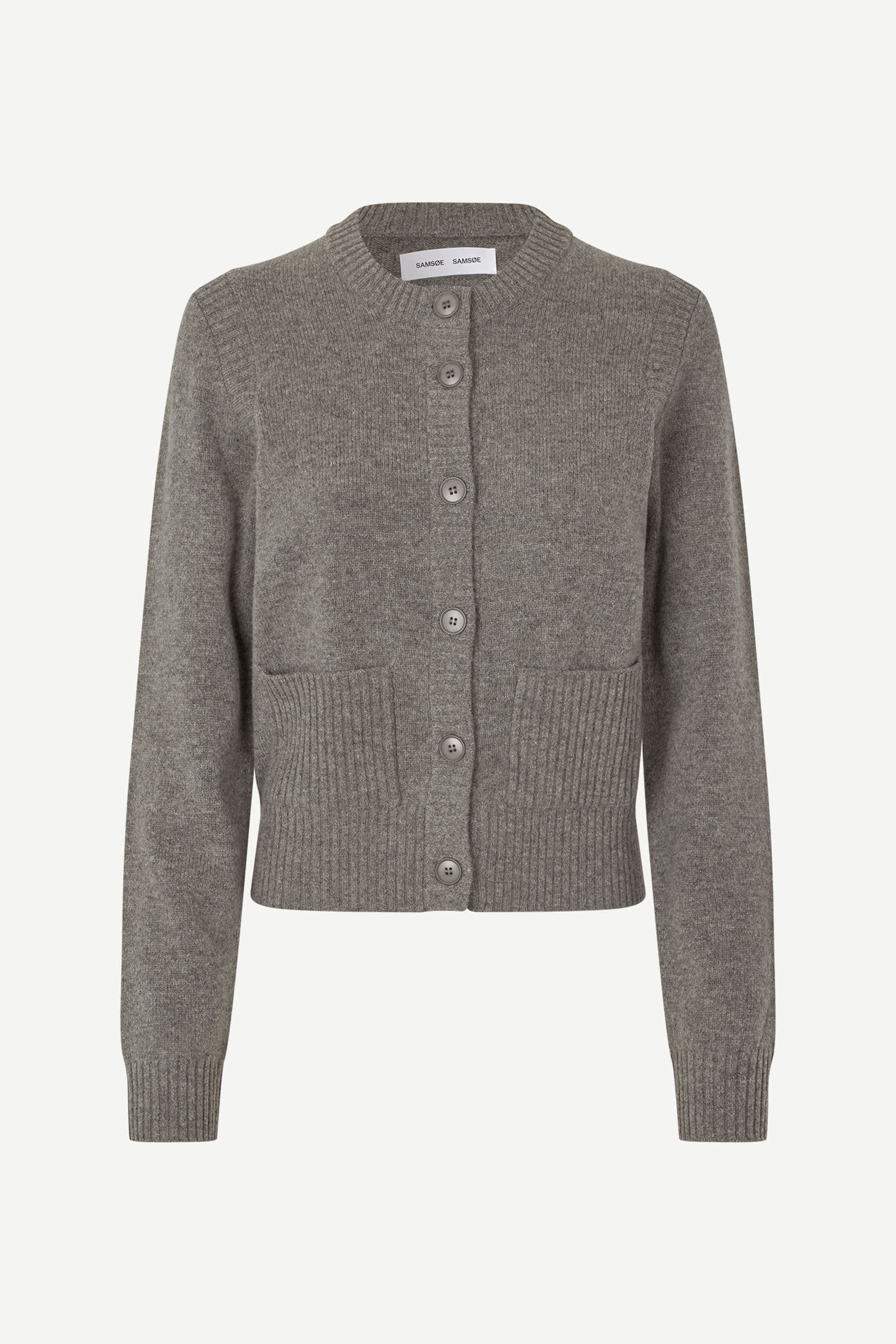 Saelif short cardigan 15010 Dark Grey Mel.