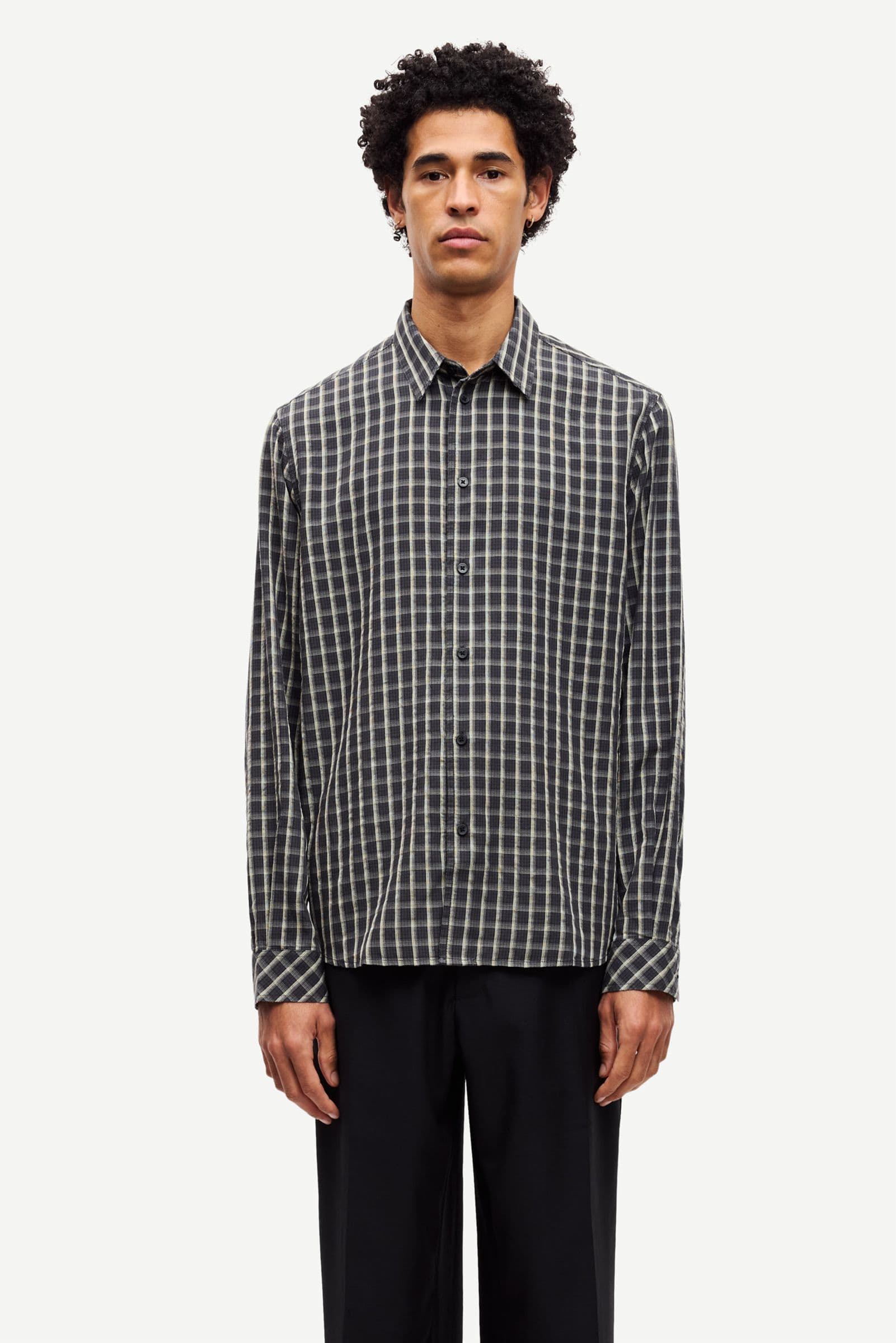 Saryan X shirt 15707 Black oyster ch.