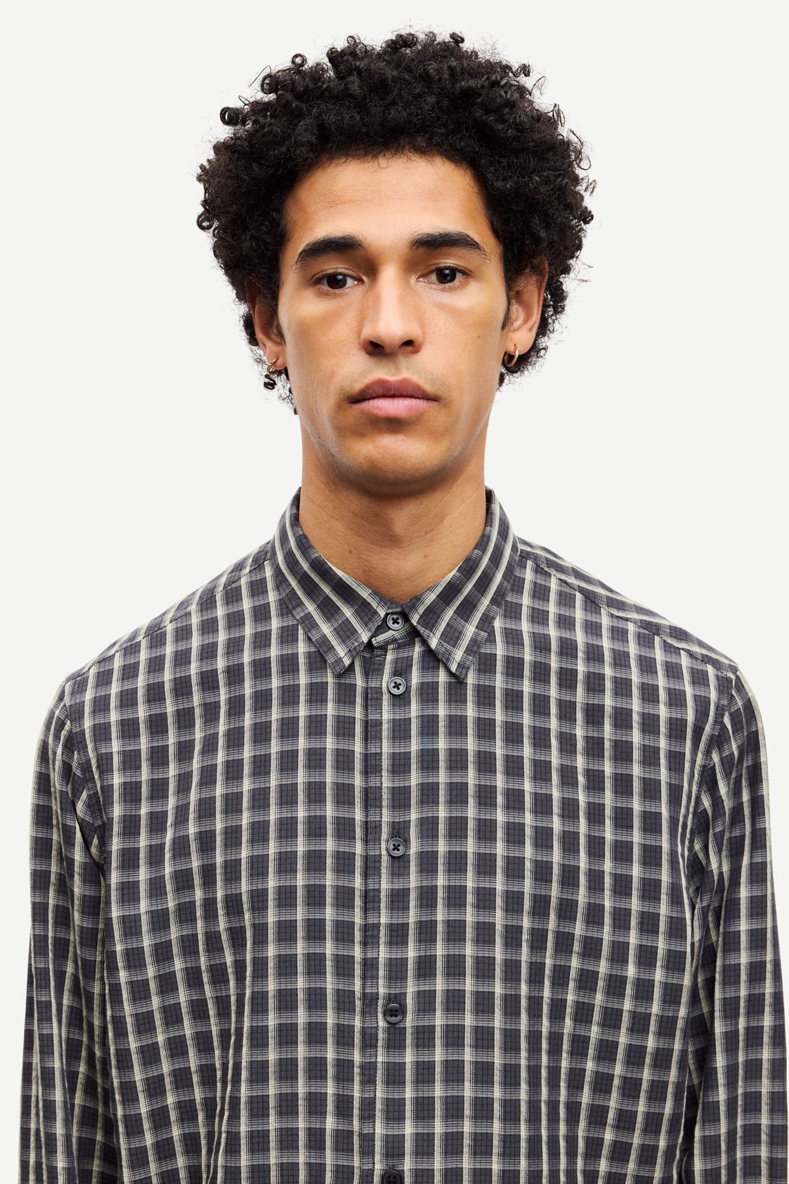Saryan X shirt 15707 Black oyster ch.