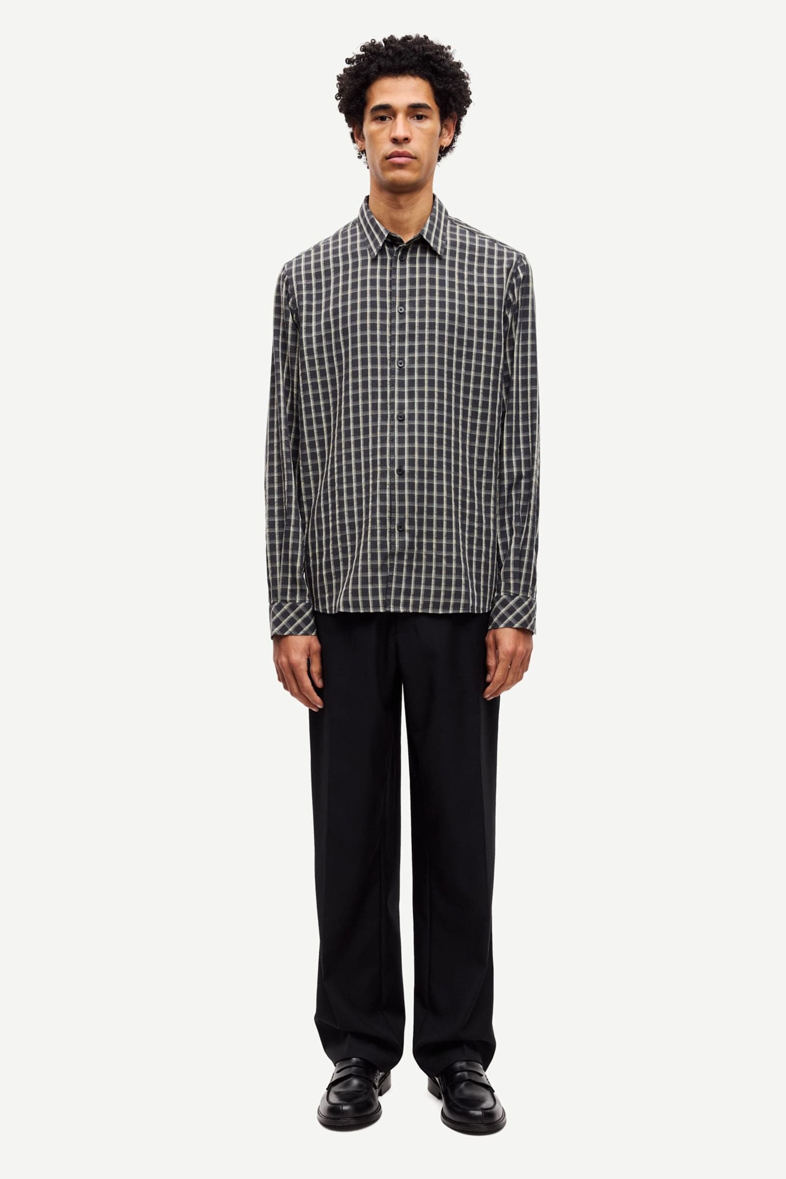 Saryan X shirt 15707 Black oyster ch.