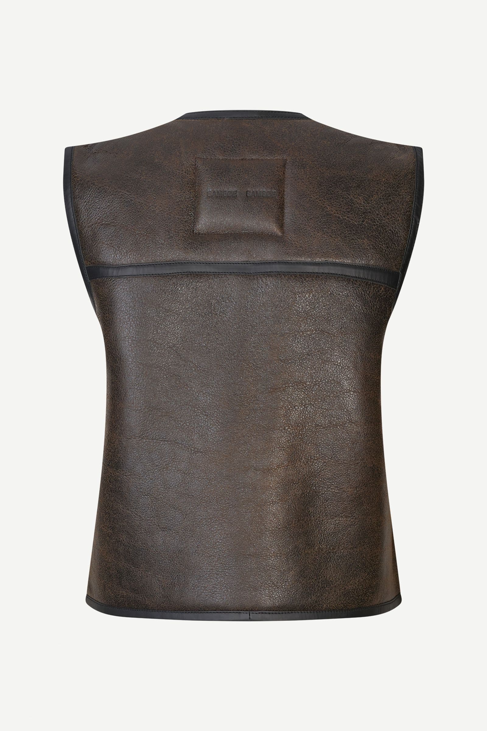 Safreya vest 15692 Dark brown crackled