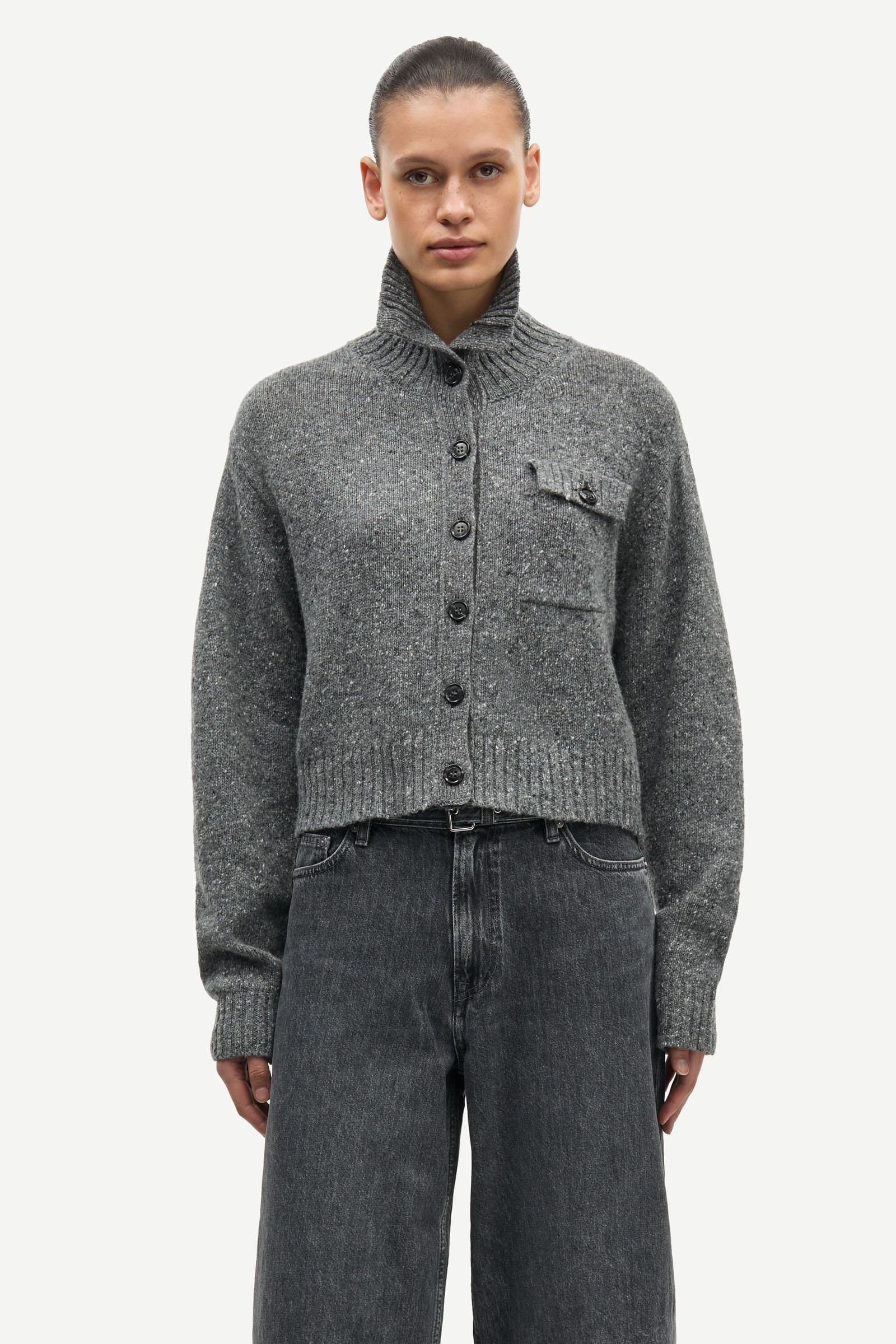 Salois cardigan 15724 Dark Grey Mel.