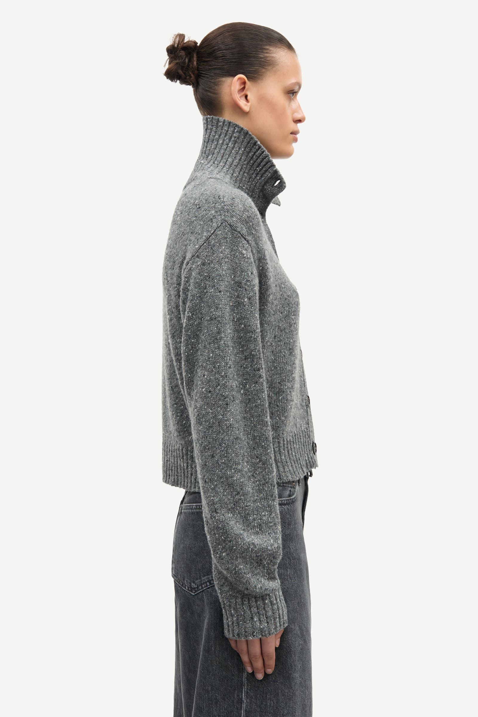 Salois cardigan 15724 Dark Grey Mel.