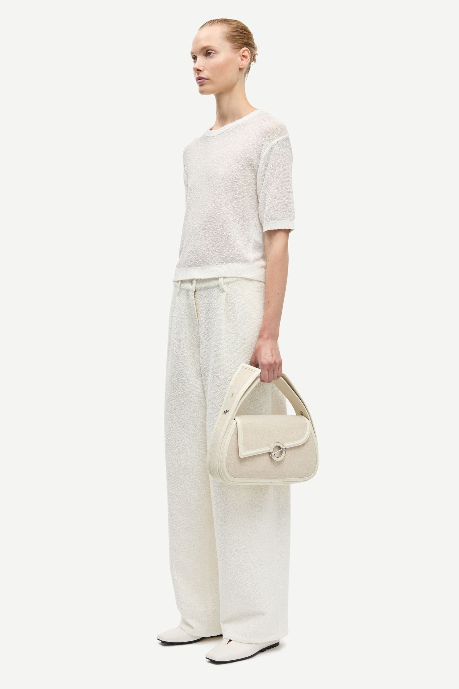 Saharper pleat trousers 16056 Egret
